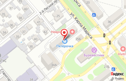 Медицинский центр Невроцель на улице Карла Маркса на карте