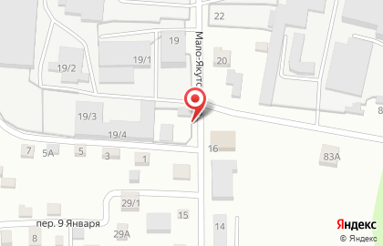 Компания Егоза на Мало-Якутской улице на карте