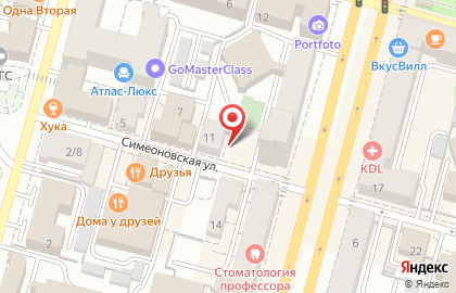 ООО ФИМА на Симеоновской улице на карте