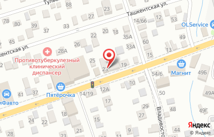 Автомойка на Таганрогской улице на карте