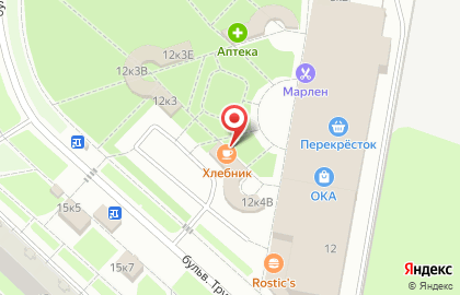 Кафе-кондитерская Хлебник на бульваре Трудящихся на карте