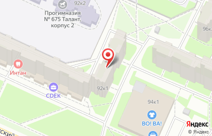 Автоцентр на проспекте Ветеранов на карте