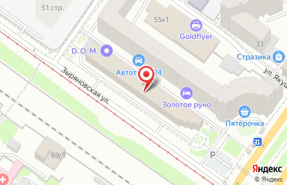 Автошкола Вираж плюс на Зыряновской улице на карте