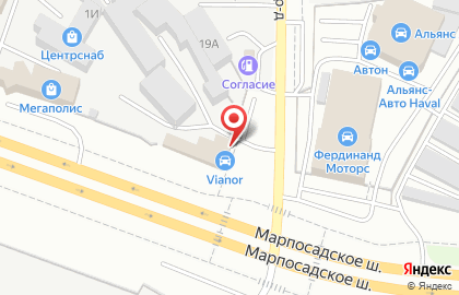 Шинный центр Vianor в Хозяйственном проезде на карте