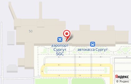 Международный аэропорт Сургут на карте