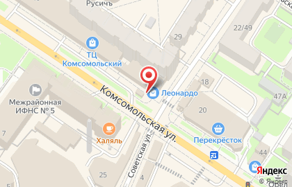 Сеть булочных Каравай СВ на Комсомольской на карте