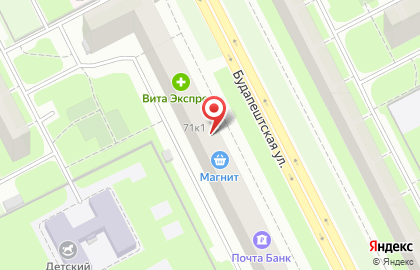 Супермаркет Магнит на Будапештской улице на карте