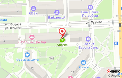 Аптека Радуга в Московском районе на карте