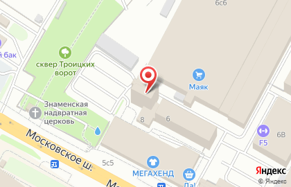 Щит на Московском шоссе на карте
