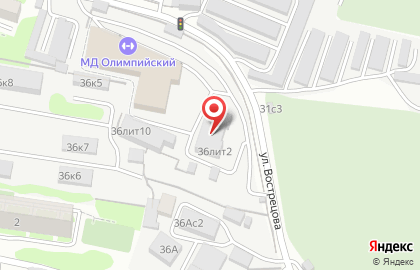 Ниагара на улице Вострецова на карте