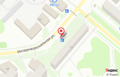 Продовольственный магазин Гранат на Интернациональной улице на карте