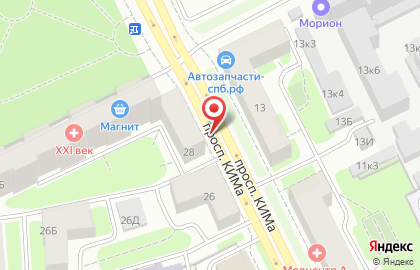 Многопрофильный медицинский центр XXI век в Санкт-Петербурге на карте