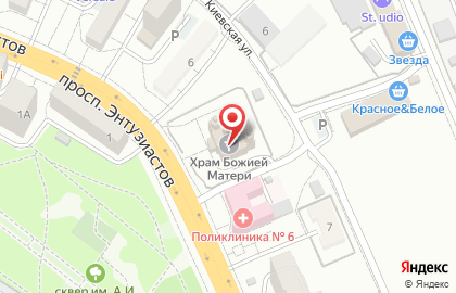 Храм Тихвинской иконы Божией Матери на проспекте Энтузиастов на карте