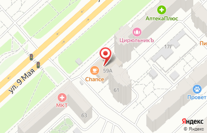 Кафе Chance в Советском районе на карте