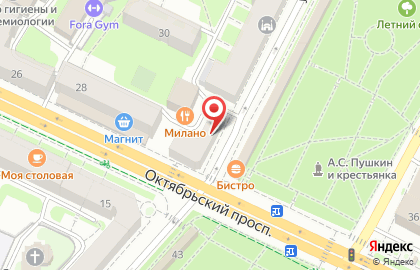 Бистро Халяль Food на Октябрьском проспекте на карте