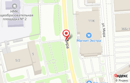Новомосковский строительный техникум на улице Мира на карте