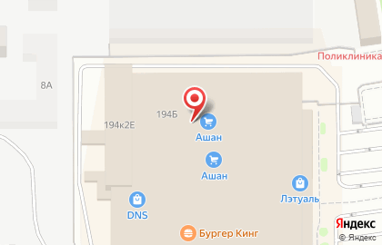 Гипермаркет Ашан на Советской улице на карте