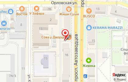 Ресторан Сова в Челябинске на карте