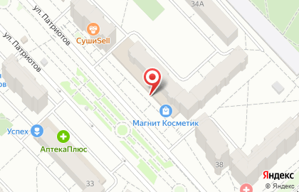 Компания по изготовлению печатей и штампов Печати5 на улице Патриотов на карте