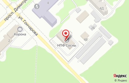 Научно-производственная фирма Сосны на проспекте Димитрова на карте