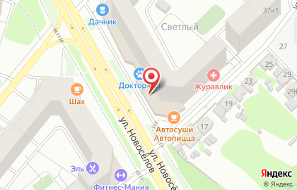 Салон-магазин Золотая вуаль на улице Новосёлов на карте