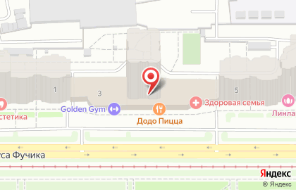 Школа фитнеса Варвары Медведевой на улице Юлиуса Фучика на карте