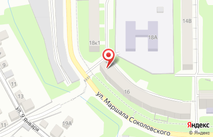 Продовольственный магазин на улице Маршала Соколовского на карте