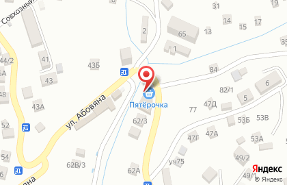 Супермаркет Пятёрочка в Хостинском районе на карте