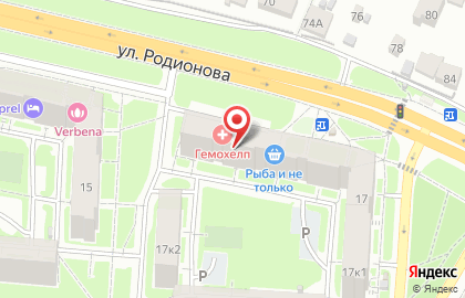 Волго-Вятский банк Сбербанка России на улице Родионова, 17 на карте