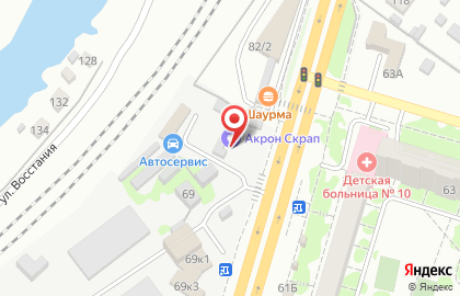 Автокомплекс на Пугачевском тракте на карте