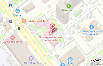 Детская городская поликлиника №6 на проспекте Генерала Тюленева на карте