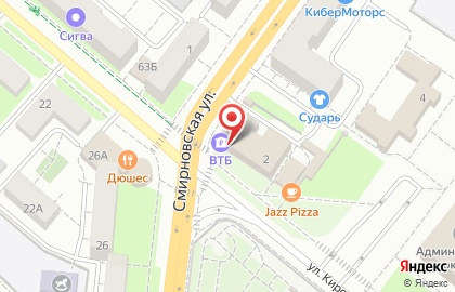Юридическая компания Альтернатива на Смирновской улице на карте