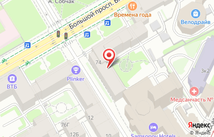 Ресторан Capuletti на Петроградской на карте