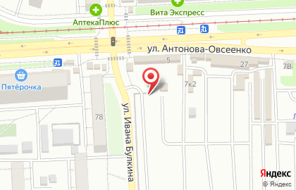 Автостоянка Коста на улице Ивана Булкина на карте