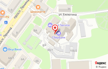 Банкомат Среднерусский банк Сбербанка России на проспекте Ленина на карте