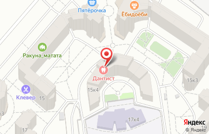Стоматологическая клиника Дантист на проспекте Комарова на карте