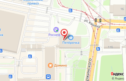Супермаркет Пятерочка на улице Кашена на карте