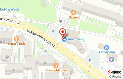 Автосервис Автотрейд на Академической улице на карте