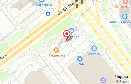 Ресторан Black Star Burger на улице Братьев Кашириных на карте