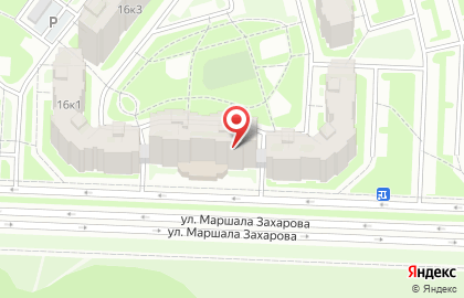 Магазин овощей и фруктов на ул. Маршала Захарова, 18 к1 лит А на карте