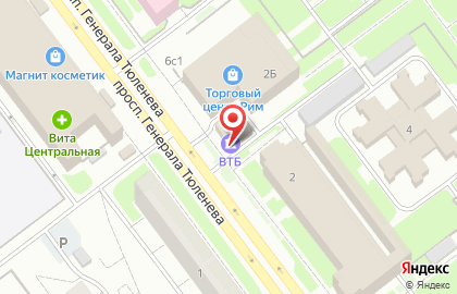 Банкомат ВТБ на проспекте Генерала Тюленева на карте