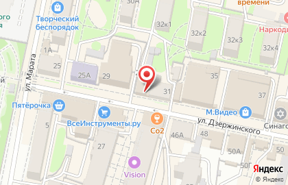 Среднерусский банк Сбербанка России на улице Дзержинского на карте