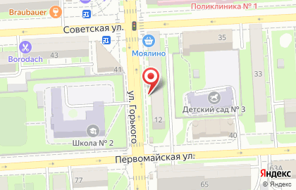 Магазин кондитерских изделий на улице М.Горького на карте