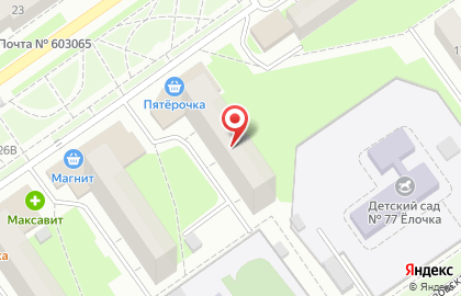 Супермаркет Пятерочка в Автозаводском районе на карте