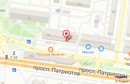 Магазин свежего мяса на проспекте Патриотов на карте