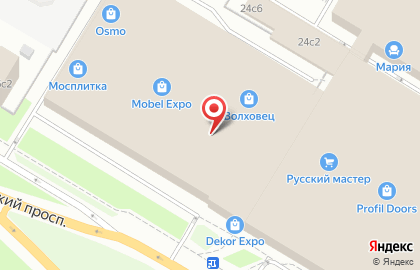 Фирменный магазин межкомнатных дверей Sofia на метро Профсоюзная на карте