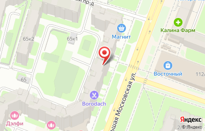 Универсальный магазин Серебряная Стрекоза на Большой Московской улице на карте