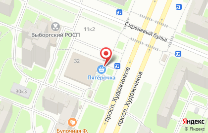 Аптека ЛенОблФарм на проспекте Просвещения на карте
