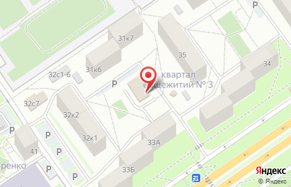 Продовольственный магазин Салют в микрорайоне Макаренко на карте