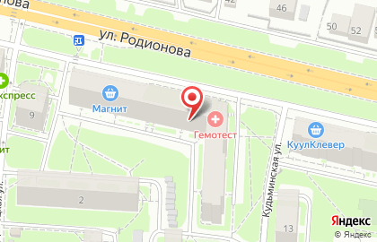Вербена на улице Родионова на карте